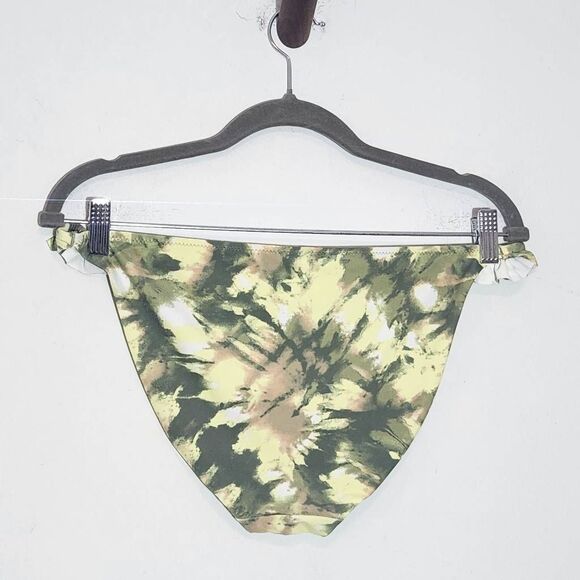 Aerie Green Abstract Print Bikini Bottoms NWTT Size Large Full Coverage Bottoms - Picture 4 of 9